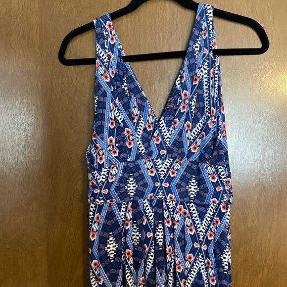 LemonTart Blue Patterned Maxi Dress - Picture 2 of 4